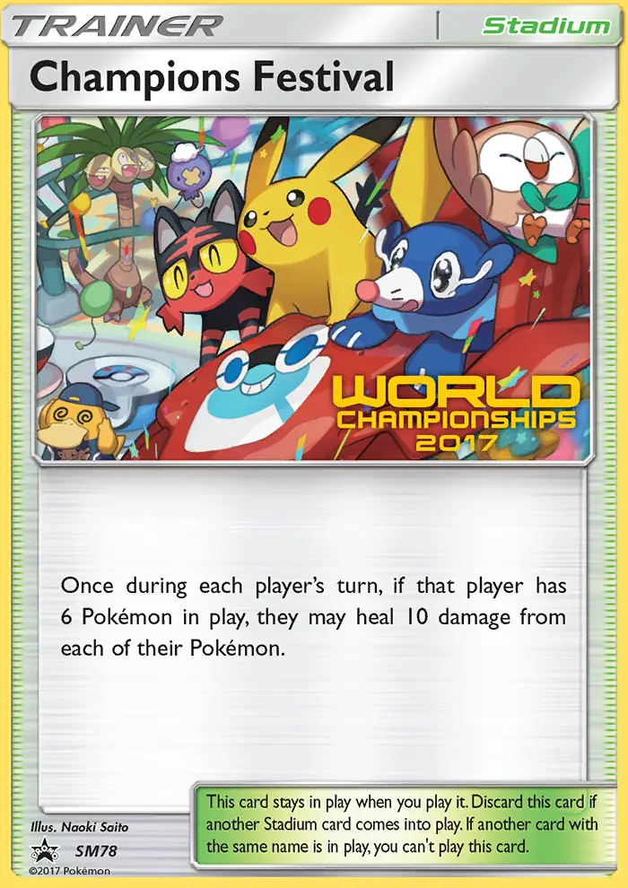 Champions Festival Rare Pokemon card #SM78 from SM Black Star Promos