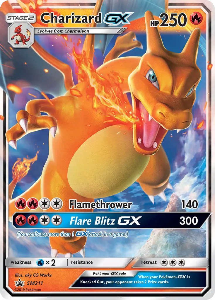 Charizard GX None Pokemon card #SM211 from SM Black Star Promos