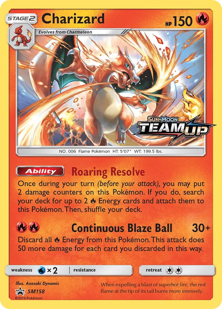 Charizard Rare Pokemon card #SM158 from SM Black Star Promos