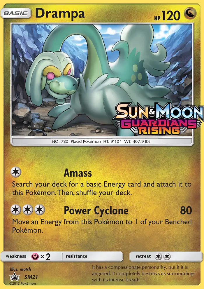 Drampa Rare Pokemon card #SM21 from SM Black Star Promos