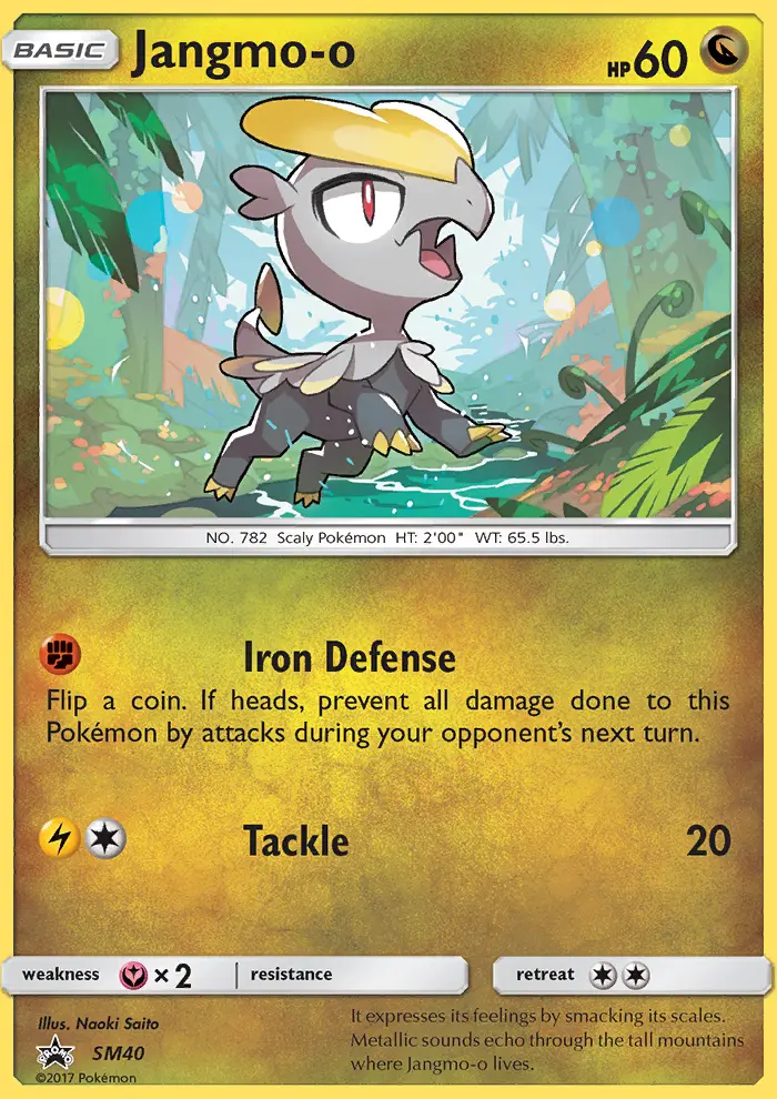 Jangmo-o Rare Pokemon card #SM40 from SM Black Star Promos