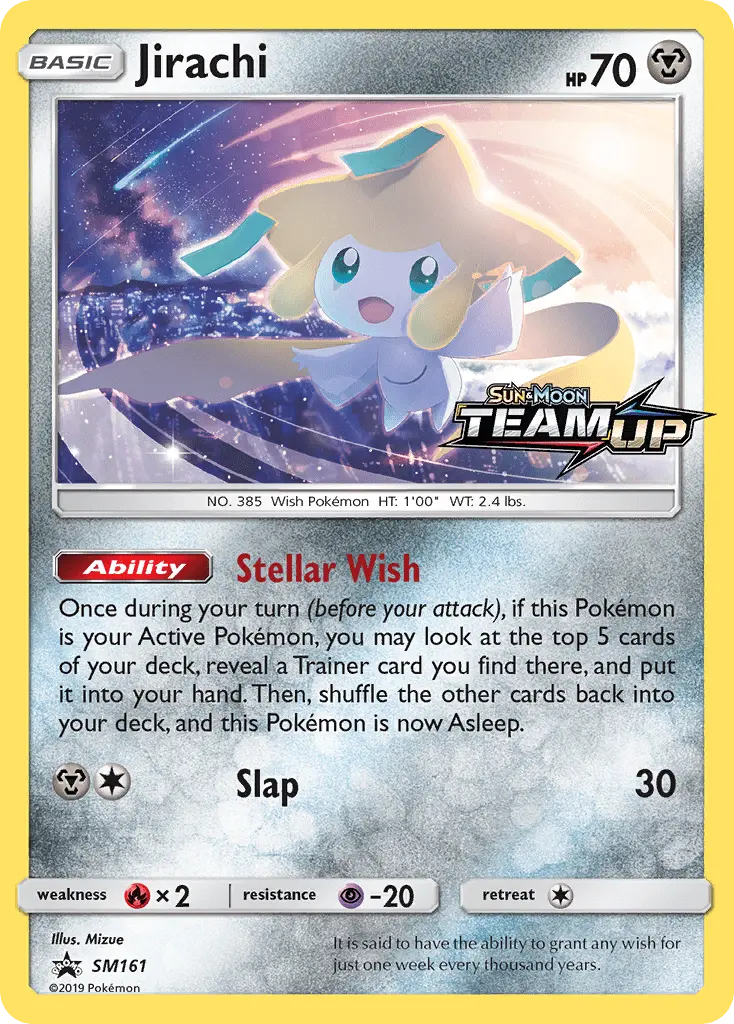 Jirachi Rare Pokemon card #SM161 from SM Black Star Promos