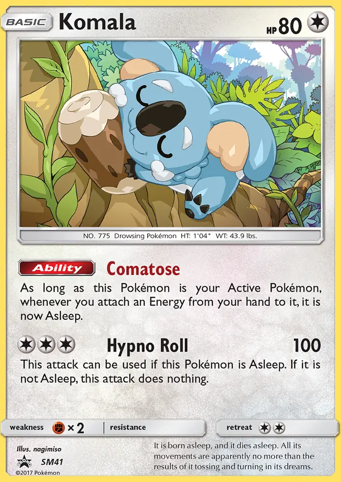 Komala Rare Pokemon card #SM41 from SM Black Star Promos