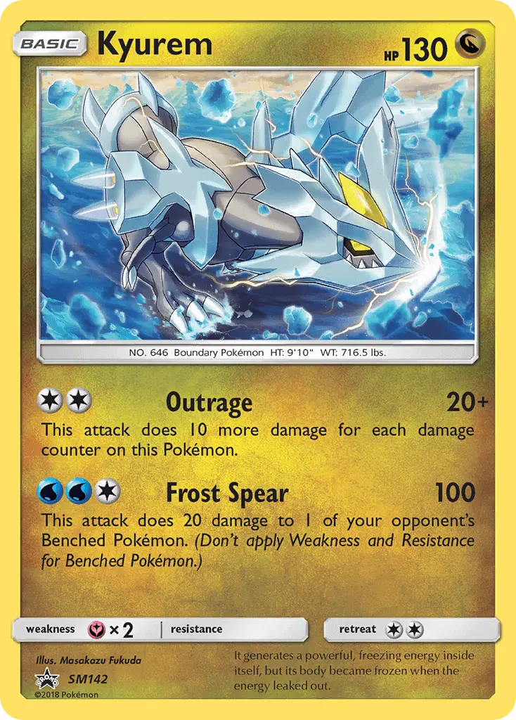 Kyurem Rare Pokemon card #SM142 from SM Black Star Promos