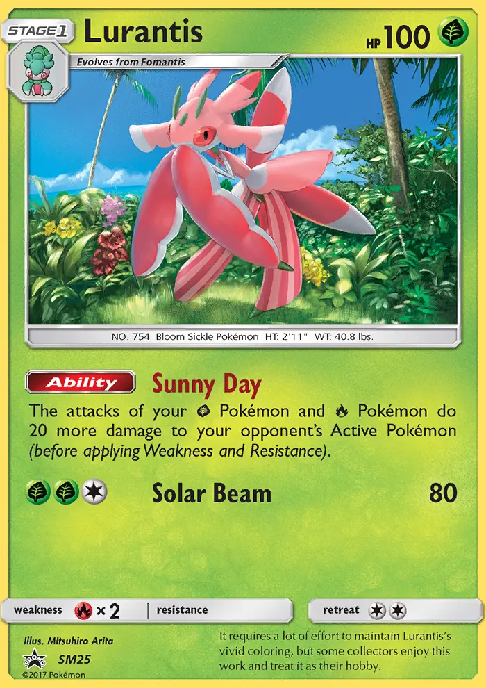 Lurantis Rare Pokemon card #SM25 from SM Black Star Promos