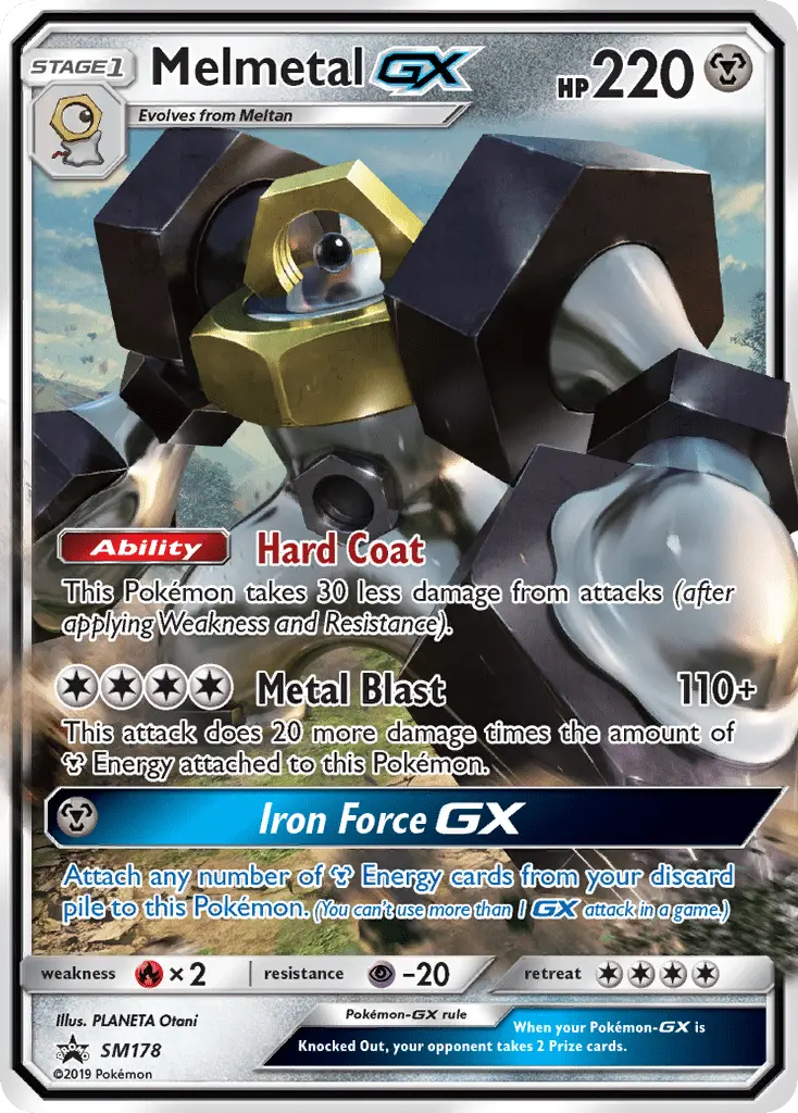 Melmetal GX Rare Pokemon card #SM178 from SM Black Star Promos