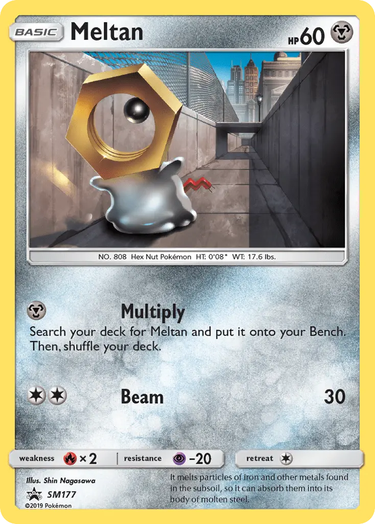Meltan Rare Pokemon card #SM177 from SM Black Star Promos
