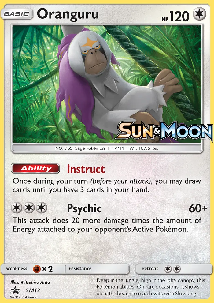 Oranguru Rare Pokemon card #SM13 from SM Black Star Promos