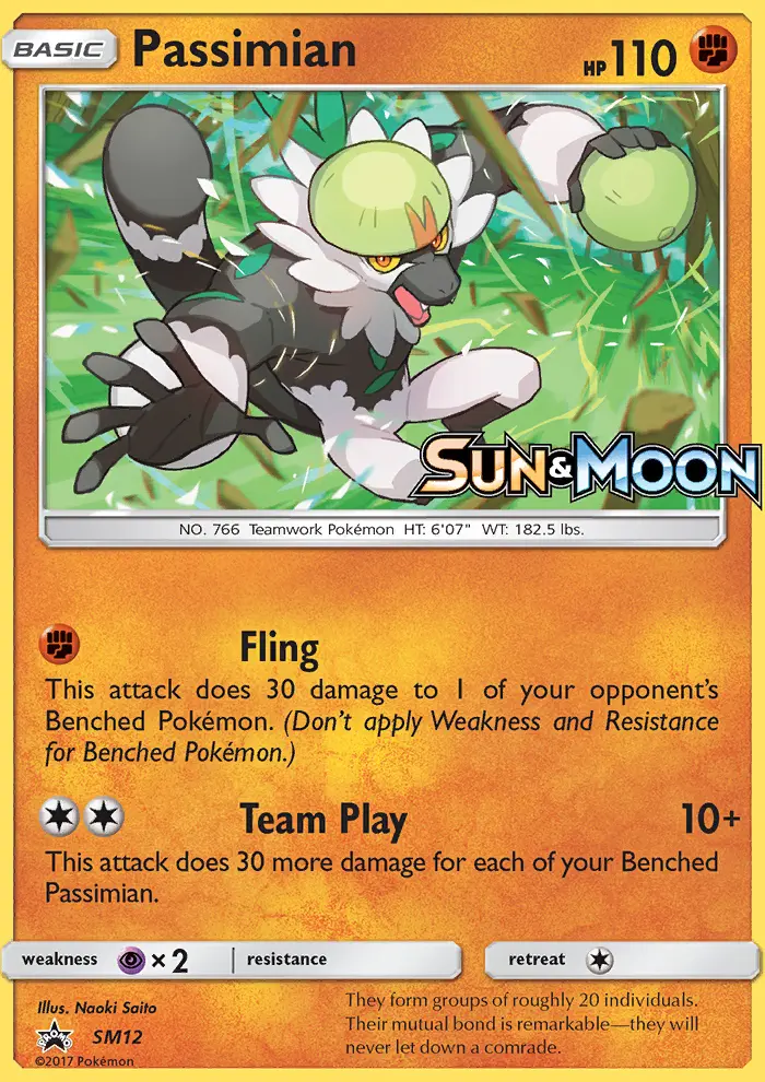 Passimian Rare Pokemon card #SM12 from SM Black Star Promos