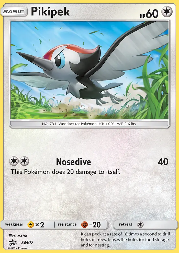 Pikipek Rare Pokemon card #SM07 from SM Black Star Promos
