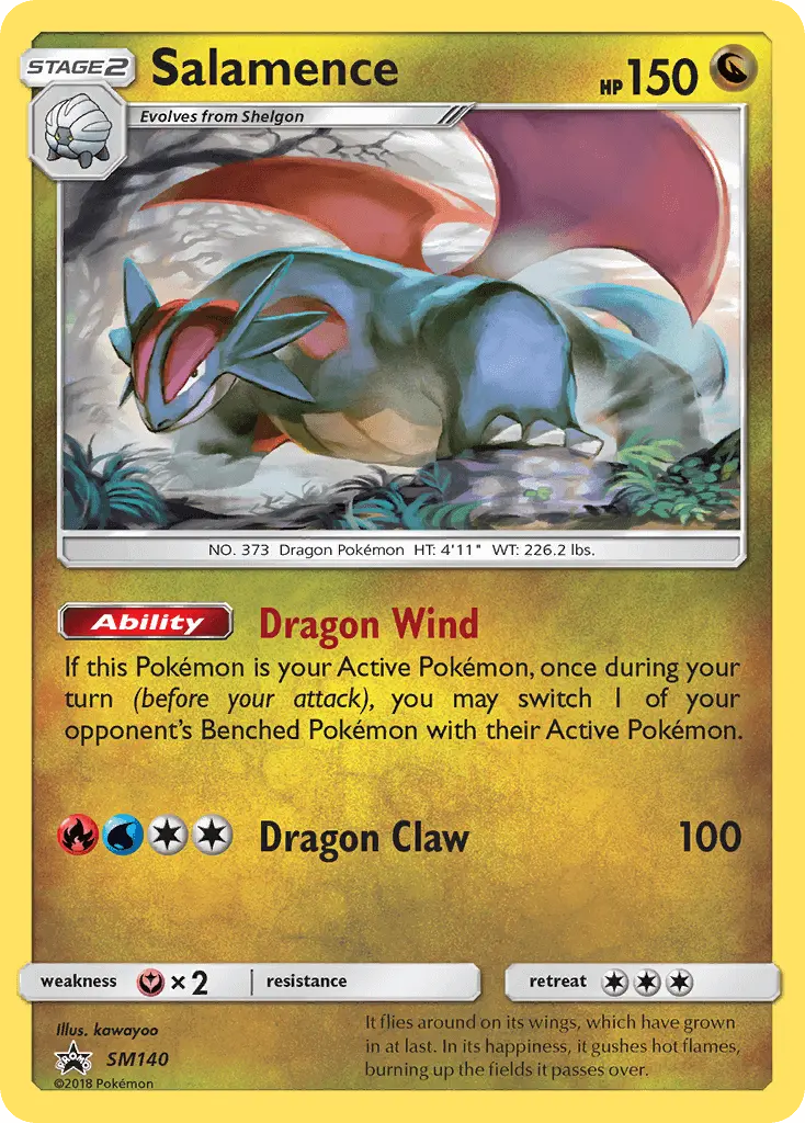 Salamence Rare Pokemon card #SM140 from SM Black Star Promos