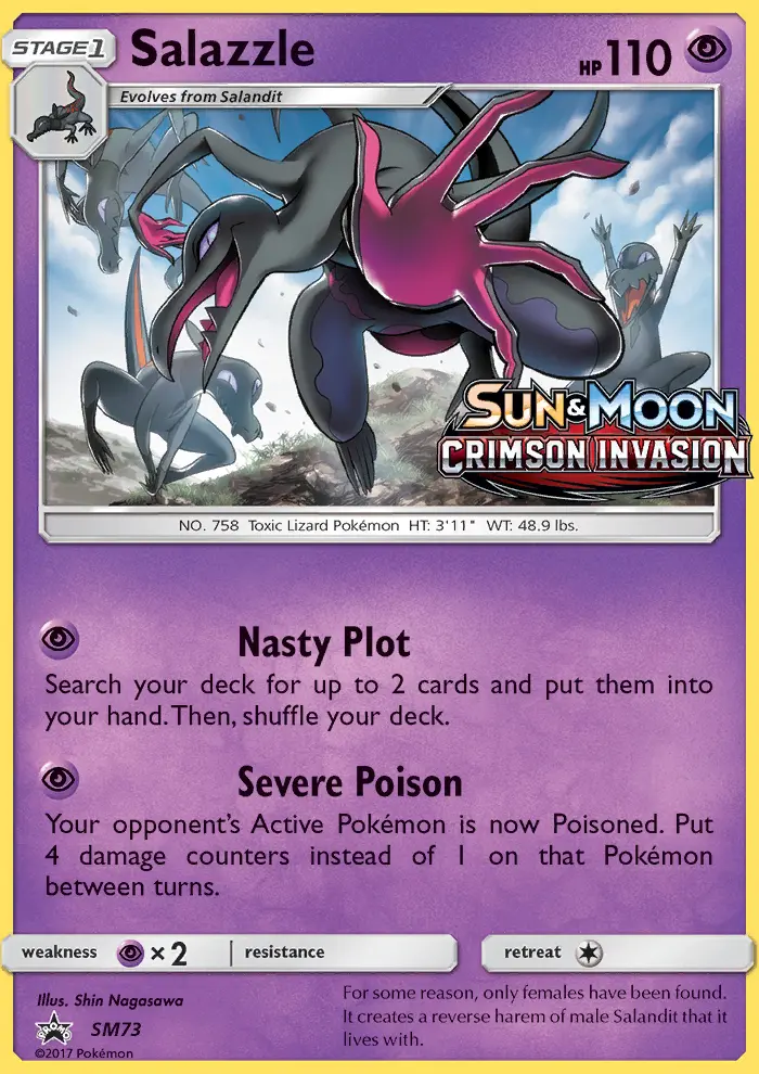 Salazzle Rare Pokemon card #SM73 from SM Black Star Promos