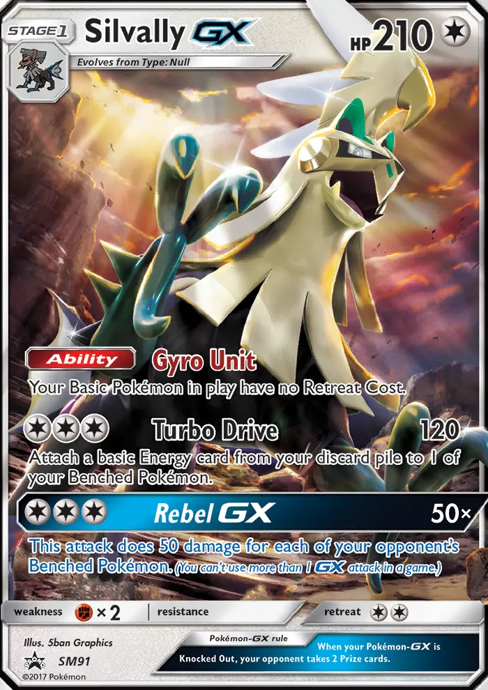 Silvally GX Rare Pokemon card #SM91 from SM Black Star Promos