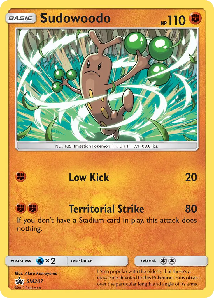 Sudowoodo Rare Pokemon card #SM207 from SM Black Star Promos