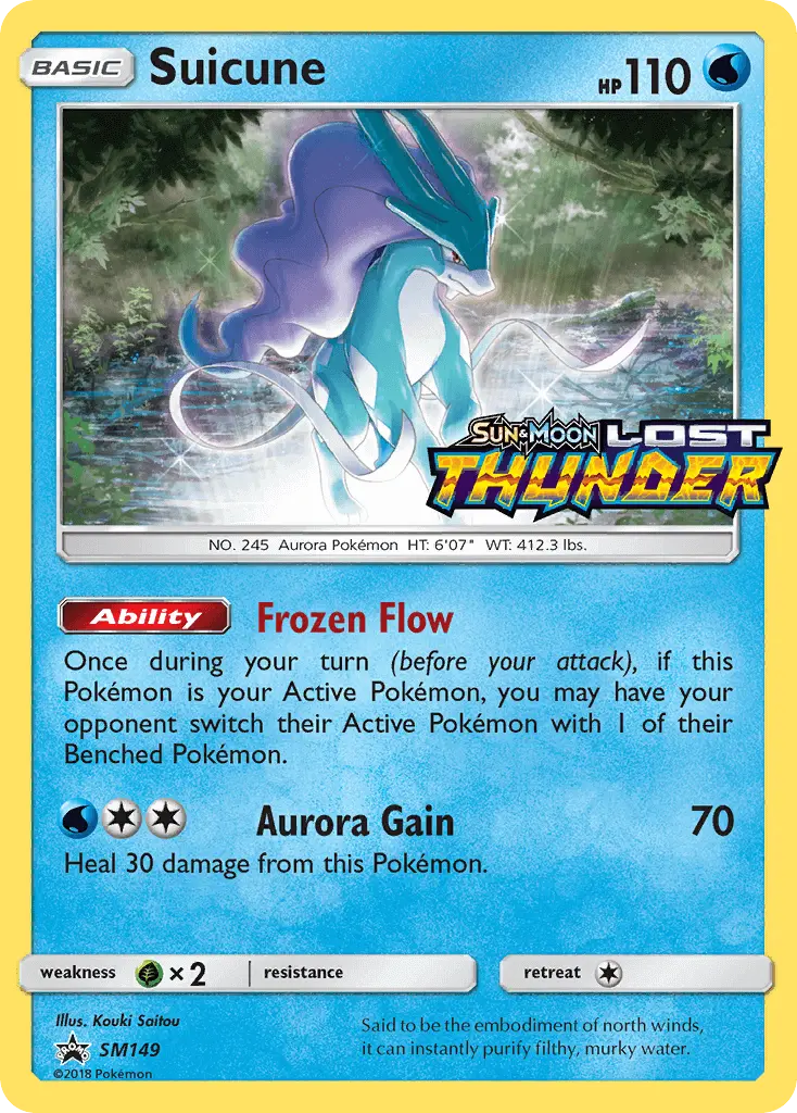 Suicune Rare Pokemon card #SM149 from SM Black Star Promos