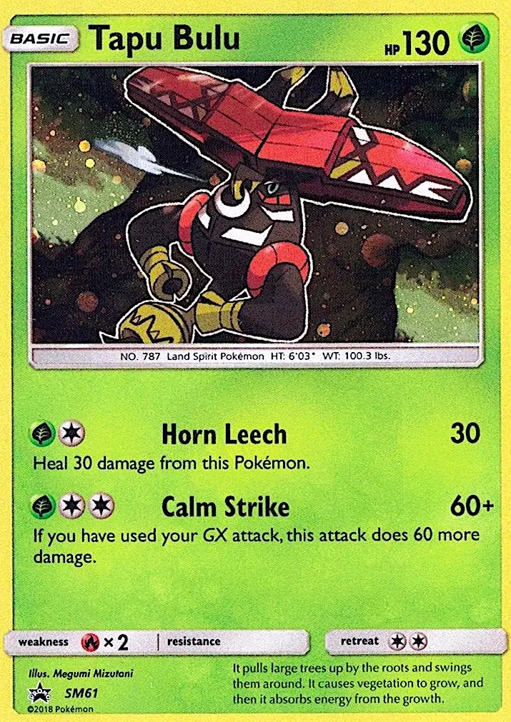 Tapu Bulu Rare Pokemon card #SM61 from SM Black Star Promos