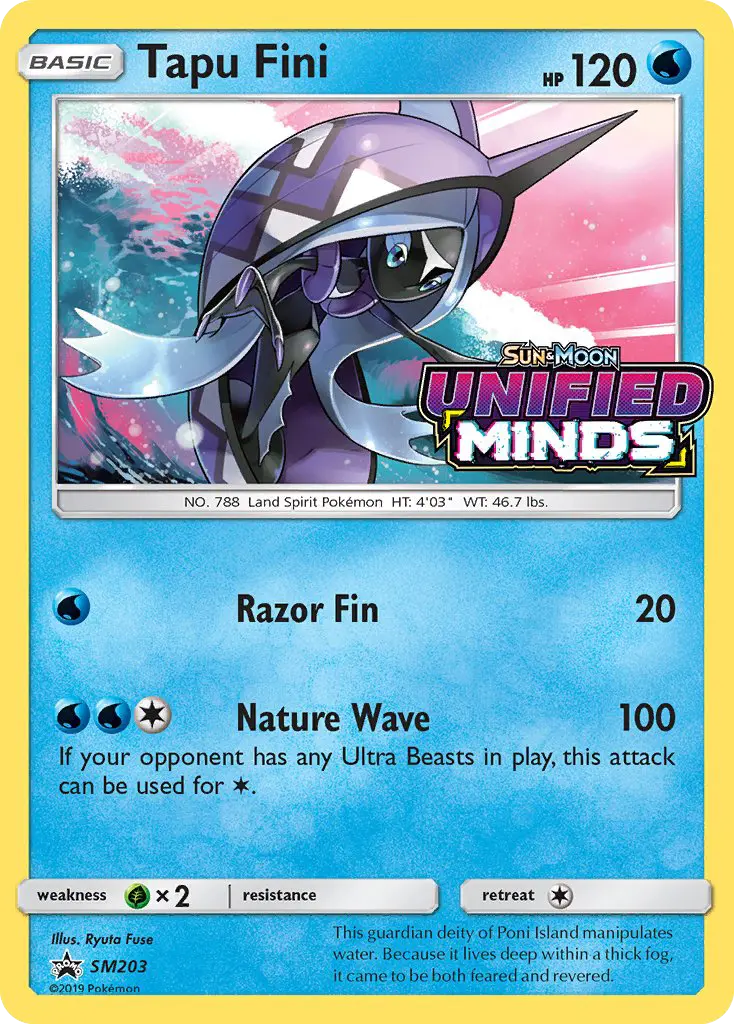 Tapu Fini Rare Pokemon card #SM203 from SM Black Star Promos