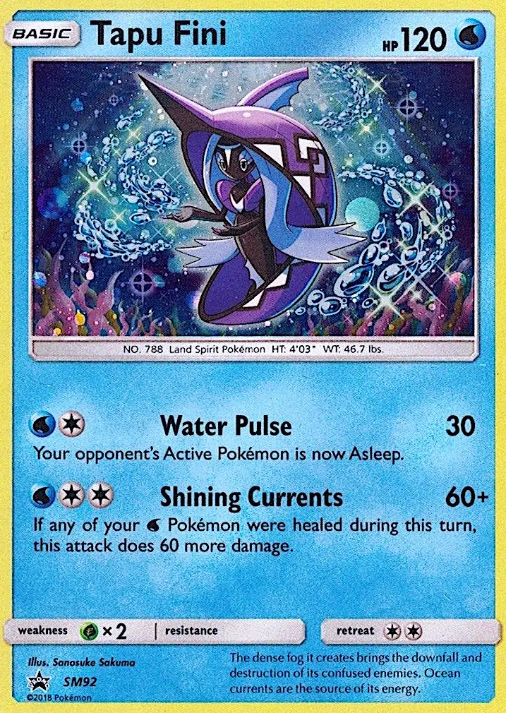 Tapu Fini Rare Pokemon card #SM92 from SM Black Star Promos