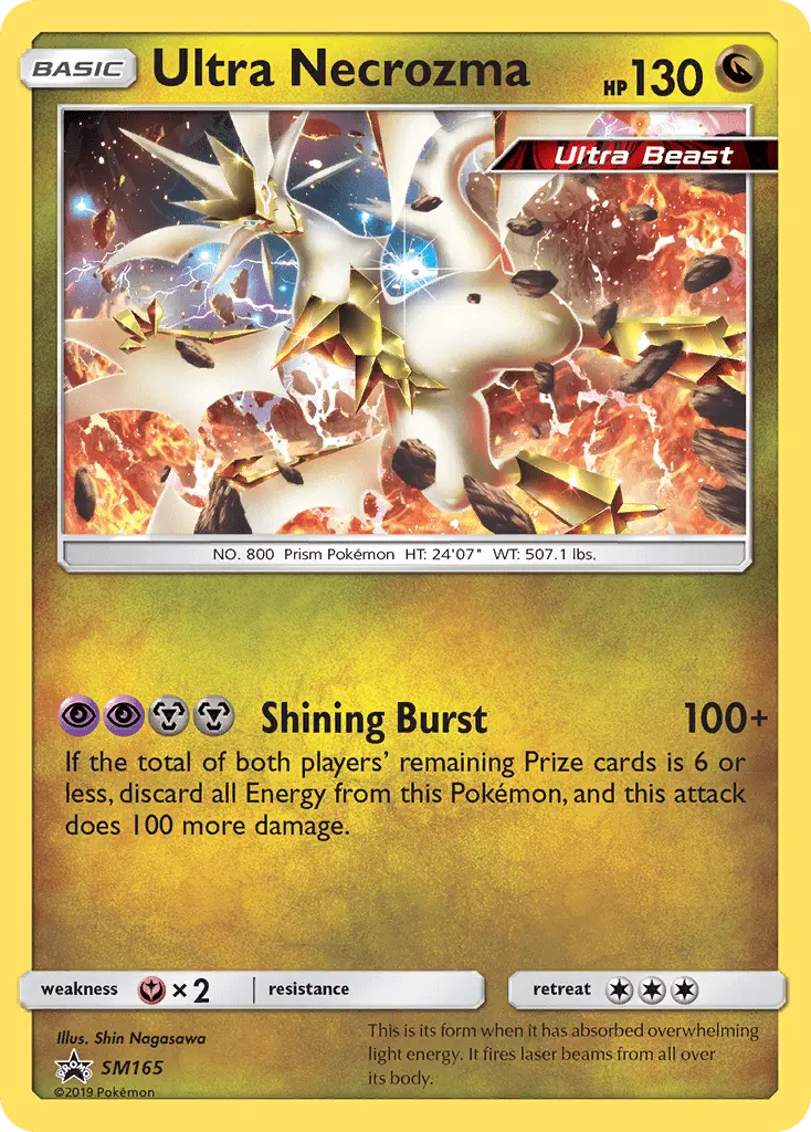 Ultra Necrozma Rare Pokemon card #SM165 from SM Black Star Promos
