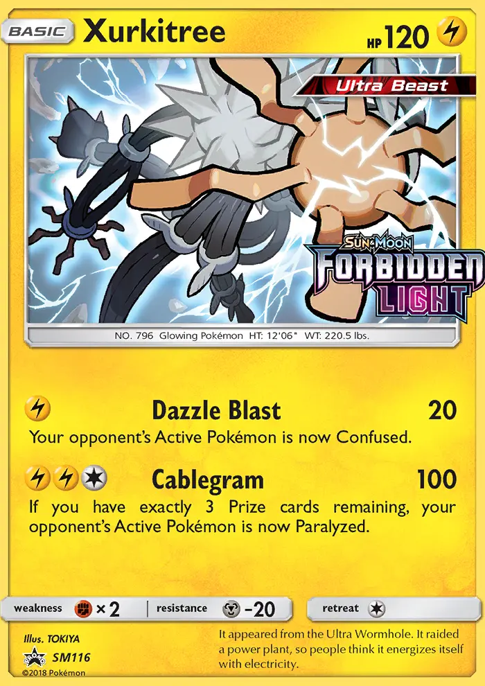 Xurkitree Rare Pokemon card #SM116 from SM Black Star Promos