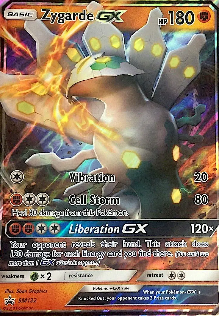 Zygarde GX Rare Pokemon card #SM122 from SM Black Star Promos