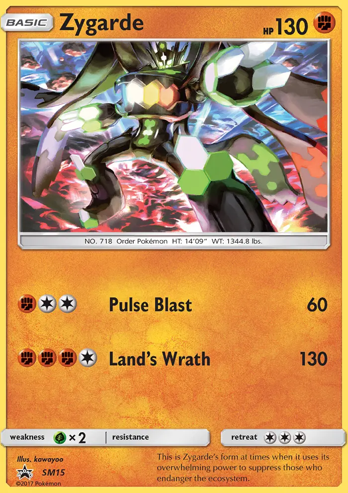 Zygarde Rare Pokemon card #SM15 from SM Black Star Promos