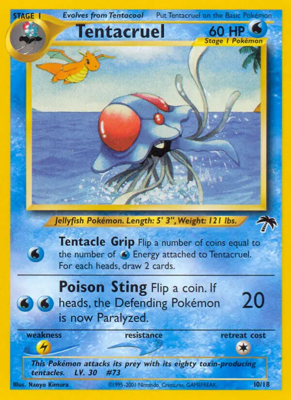 Tentacruel Common Pokemon card #10 from Southern Islands