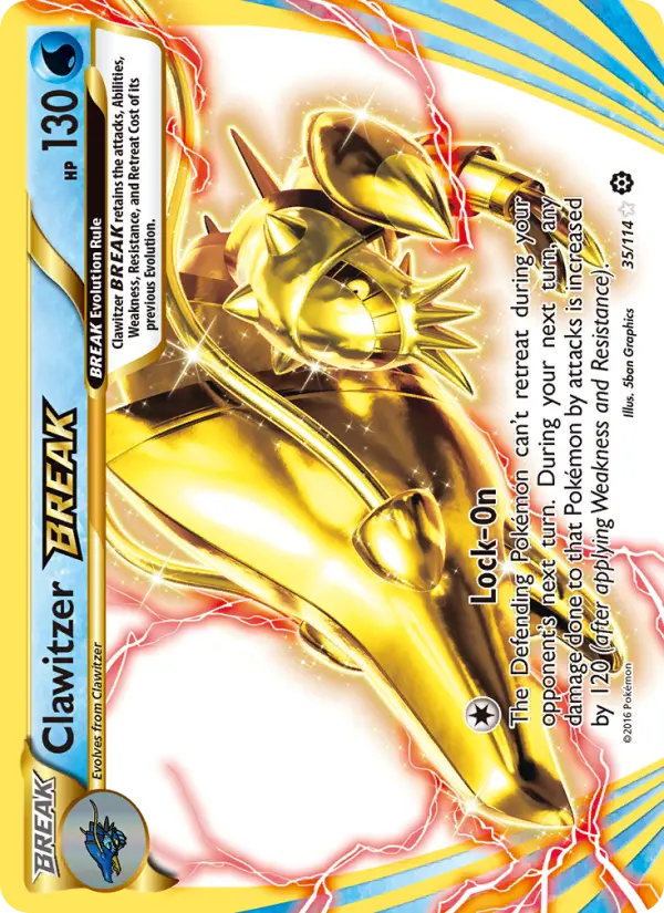 Clawitzer BREAK Ultra Rare Pokemon card #35 from Steam Siege