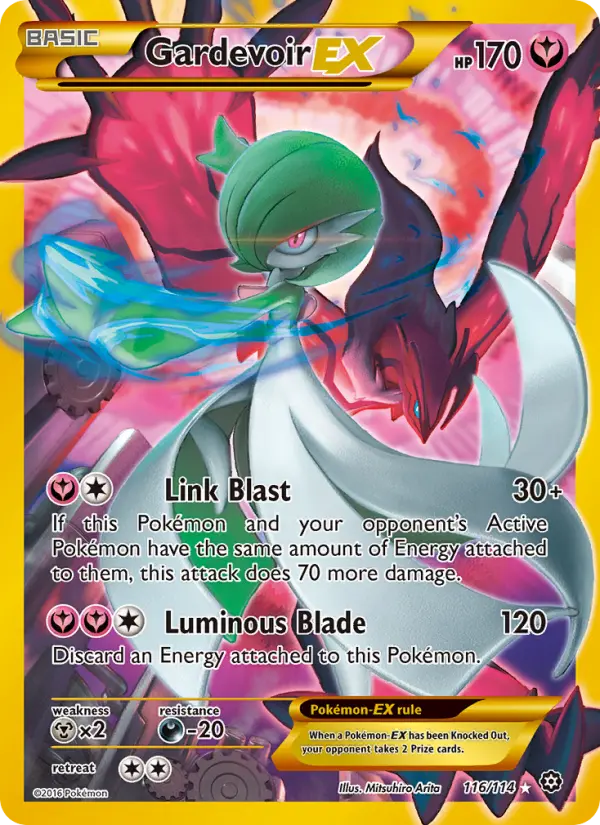 Gardevoir EX Secret Rare Pokemon card #116 from Steam Siege