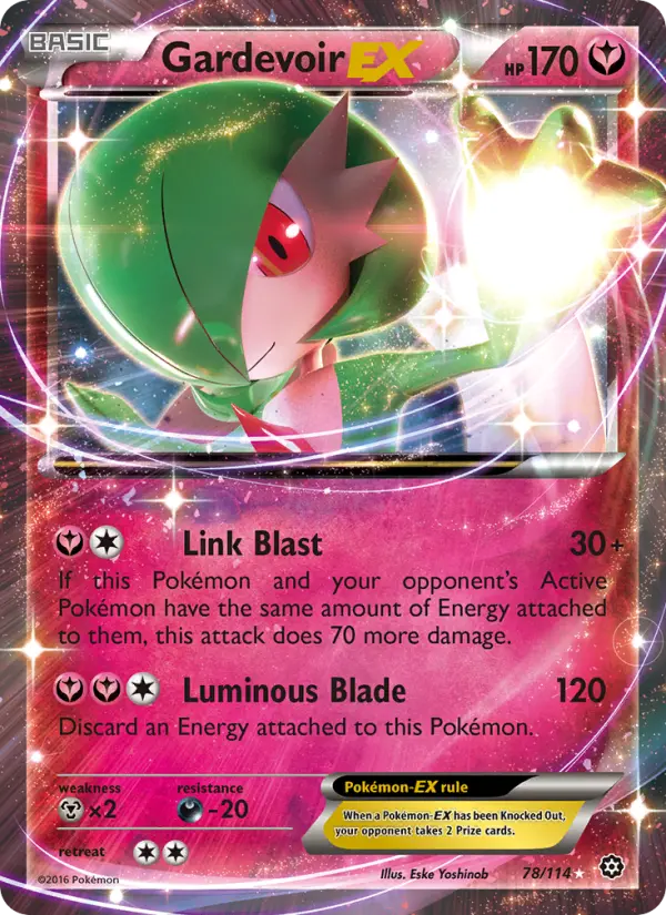 Gardevoir EX Ultra Rare Pokemon card #78 from Steam Siege