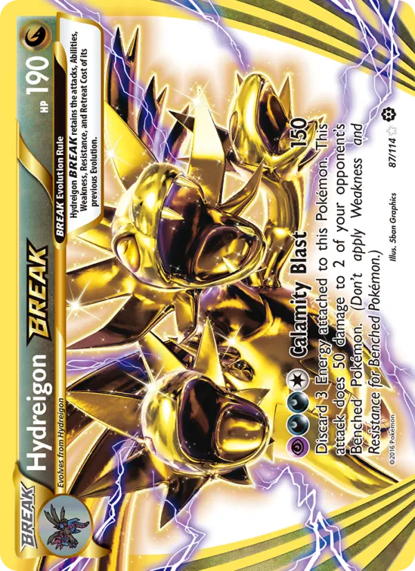 Hydreigon BREAK Ultra Rare Pokemon card #87 from Steam Siege