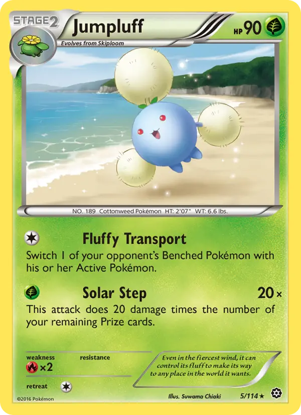 Jumpluff Rare Pokemon card #5 from Steam Siege