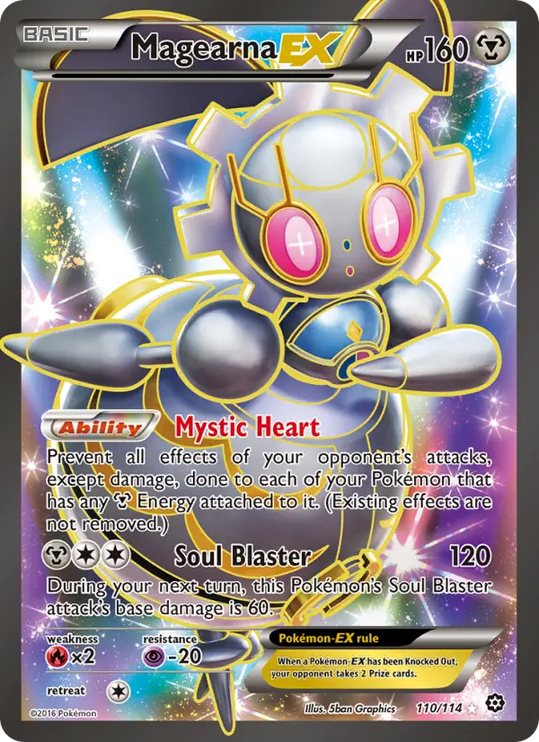 Magearna EX Ultra Rare Pokemon card #110 from Steam Siege