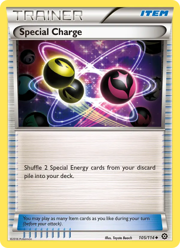 Special Charge Uncommon Pokemon card #105 from Steam Siege