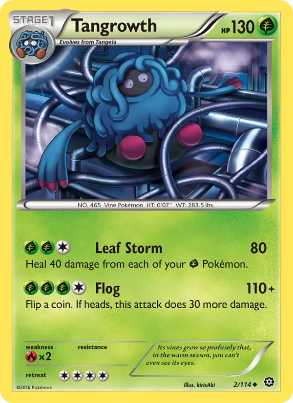 Tangrowth Uncommon Pokemon card #2 from Steam Siege