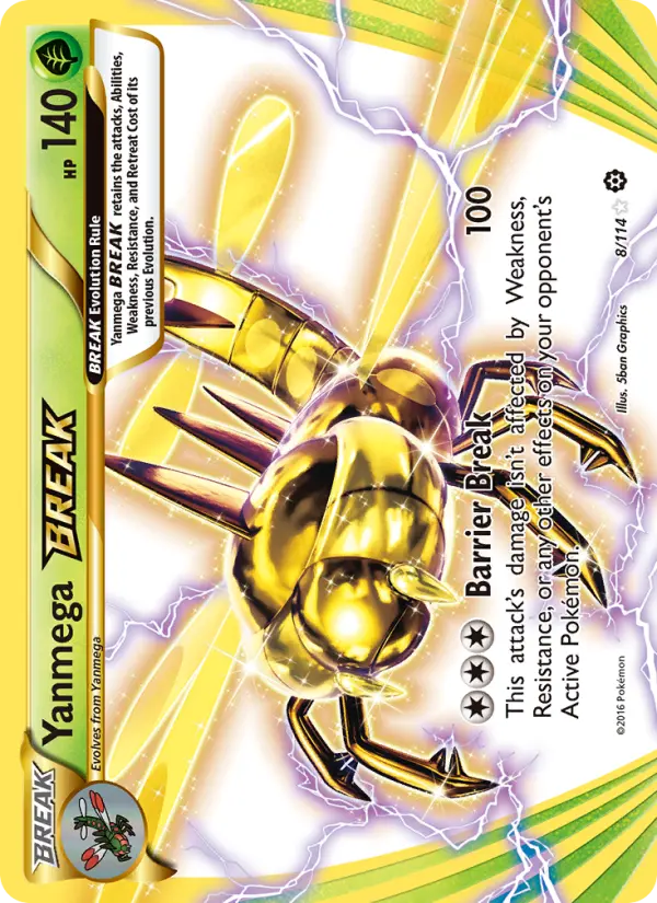 Yanmega BREAK Ultra Rare Pokemon card #8 from Steam Siege