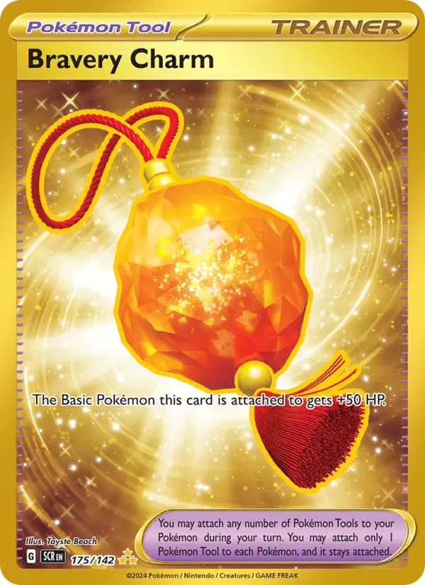 Bravery Charm Hyper rare Pokemon card #175 from Stellar Crown