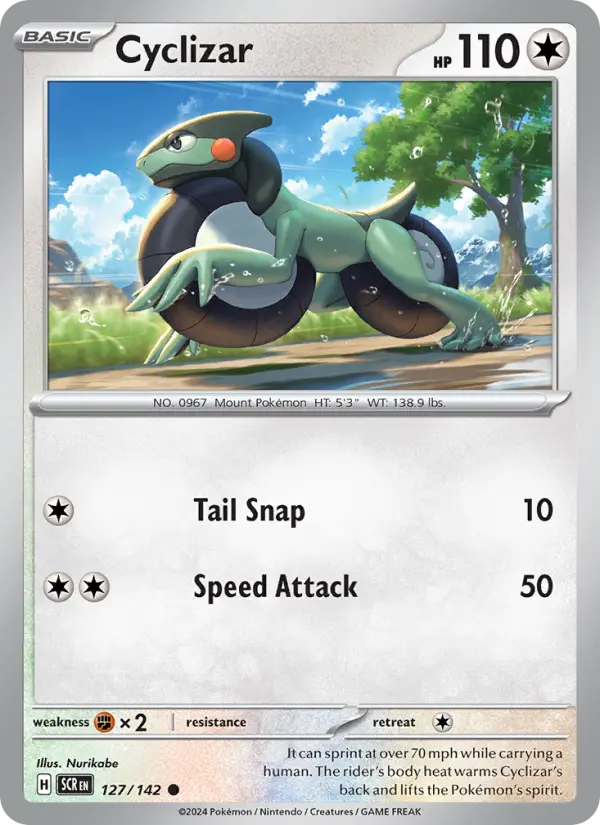 Cyclizar Common Pokemon card #127 from Stellar Crown