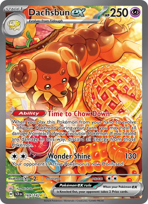 Dachsbun ex Special illustration rare Pokemon card #169 from Stellar Crown