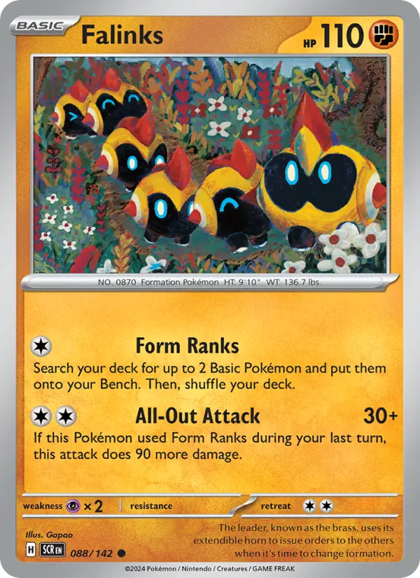 Falinks Common Pokemon card #088 from Stellar Crown