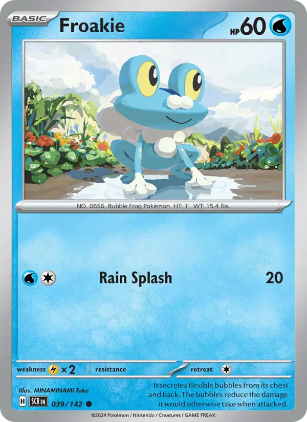 Froakie Common Pokemon card #039 from Stellar Crown
