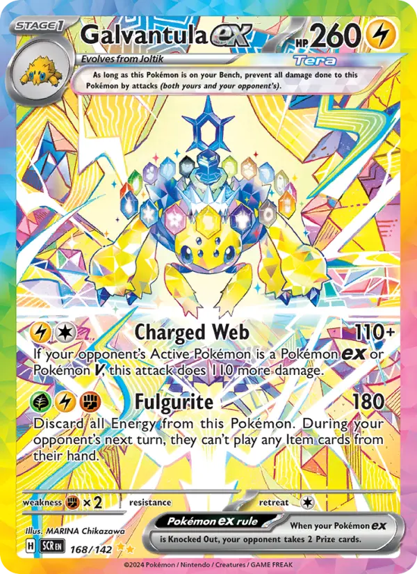 Galvantula ex Special illustration rare Pokemon card #168 from Stellar Crown