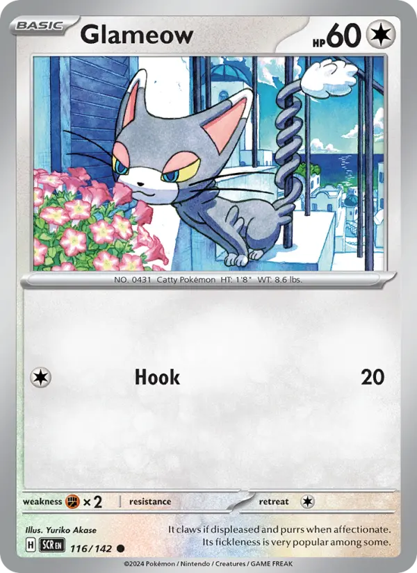 Glameow Pokemon card artwork