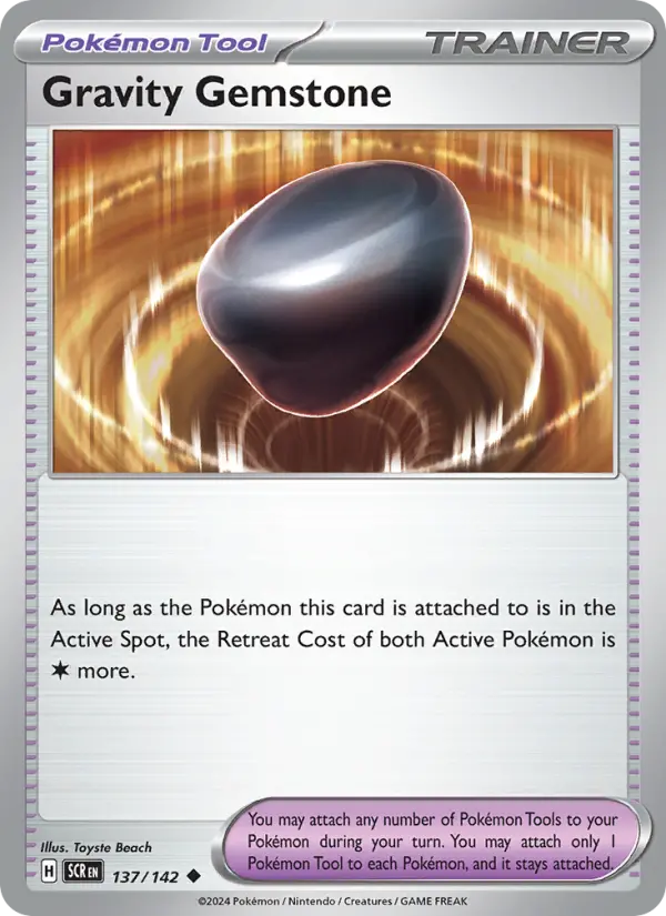 Gravity Gemstone Uncommon Pokemon card #137 from Stellar Crown