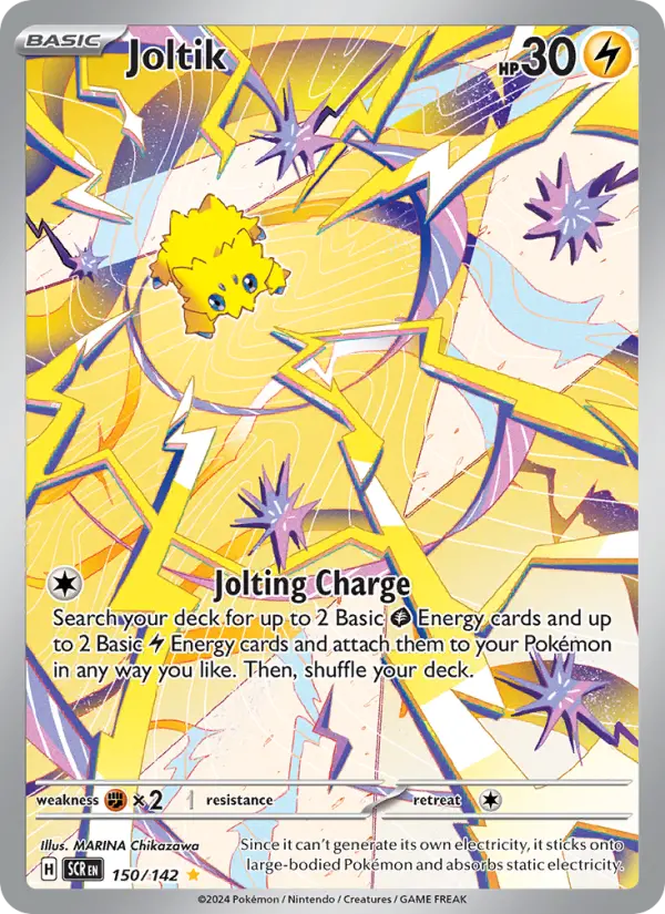 Joltik Illustration rare Pokemon card #150 from Stellar Crown