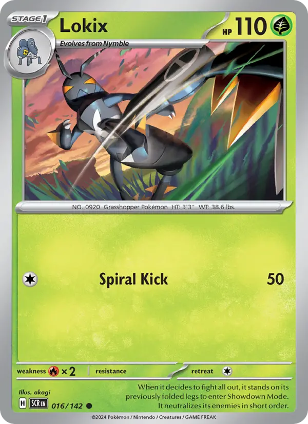 Lokix Common Pokemon card #016 from Stellar Crown