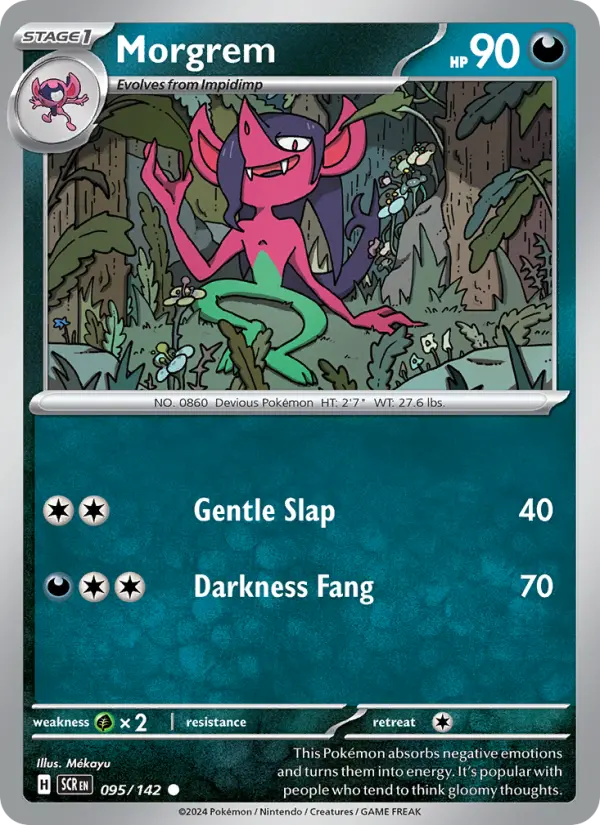 Morgrem Common Pokemon card #095 from Stellar Crown