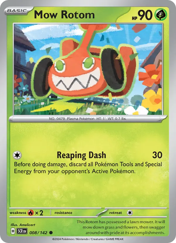 Mow Rotom Common Pokemon card #008 from Stellar Crown