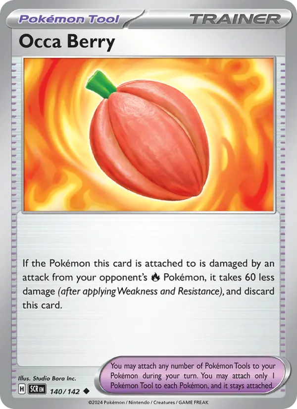 Occa Berry Uncommon Pokemon card #140 from Stellar Crown