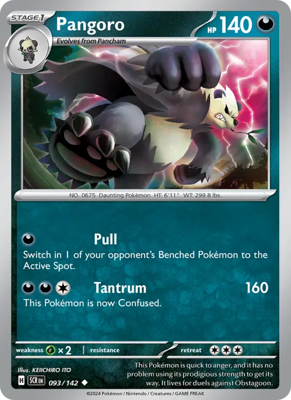 Pangoro Uncommon Pokemon card #093 from Stellar Crown